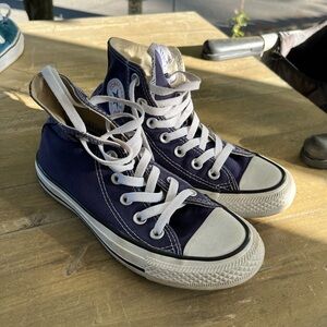 Converse Purple High-Tops with White Accents